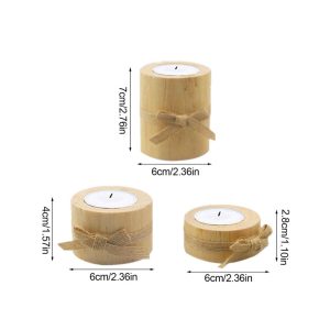 Bougeoir en Bois à Décorer ( 3pcs )