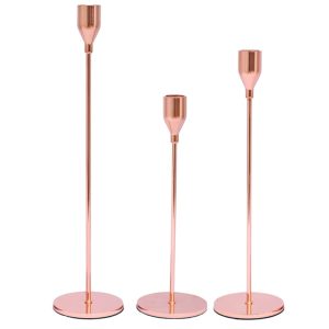 Bougeoir Rose Pâle ( 3pcs )