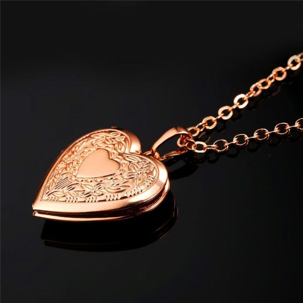 Colier coeur Rose Gold Plated 2