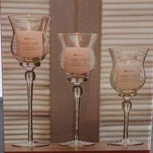 Lot de Bougeoir en Verre ( 3pcs )