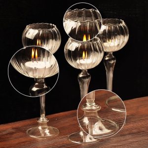 Porte Bougie Verre à Pied ( 1pcs )