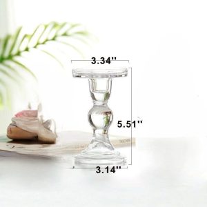 Support Bougie en Verre ( 1pcs )